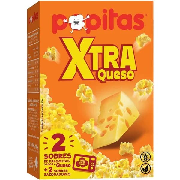 Palomitas xtra sabor queso POPITAS, pack 2x80 g - 0.16 kg - Imagen del producto en Findit
