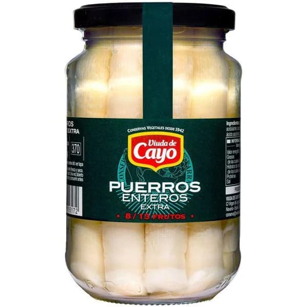 Puerros enteros 8/13 VIUDA DE CAYO, frasco 210 g - 1 ud - Imagen del producto en Findit
