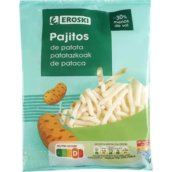 Pajitos EROSKI, bolsa 85 g - 0.09 kg - Imagen del producto en Findit