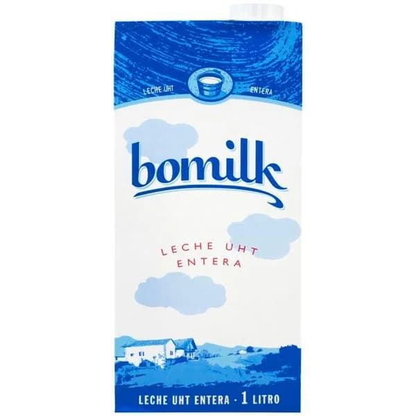 Leche entera BOMILK, brik 1 litro - 1 l - Imagen del producto en Findit