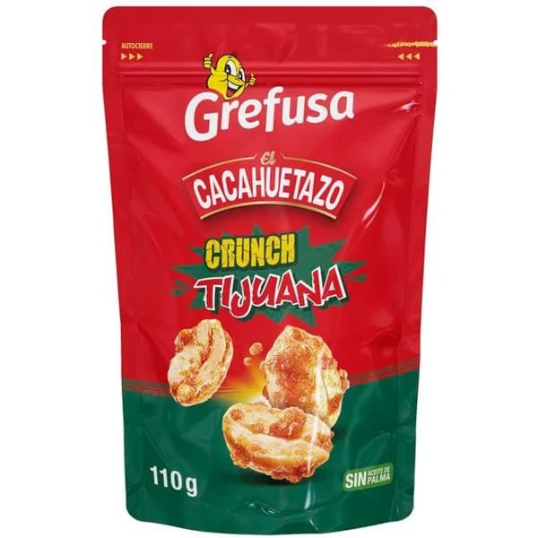 Cacahuete crunch tijuana GREFUSA, bolsa 110 g - 0.11 kg - Imagen del producto en Findit