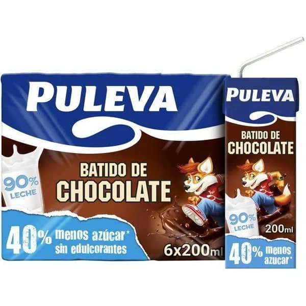 Batido de cacao PULEVA, pack 6x200 ml - 1.2 l - Imagen del producto en Findit