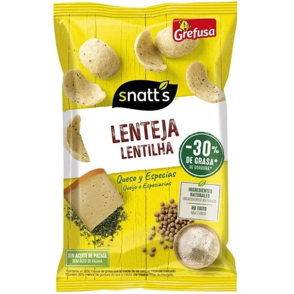 Snack de lenteja SNATT`S, bolsa 90 g - 0.09 kg - Imagen del producto en Findit