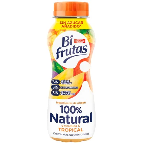 Lactozumo sabor tropical PASCUAL Bifrutas, botella 240 ml - 0.24 l - Imagen del producto en Findit