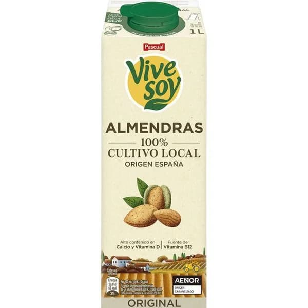 Bebida de almendra VIVESOY, brik 1 litro - 1 l - Imagen del producto en Findit