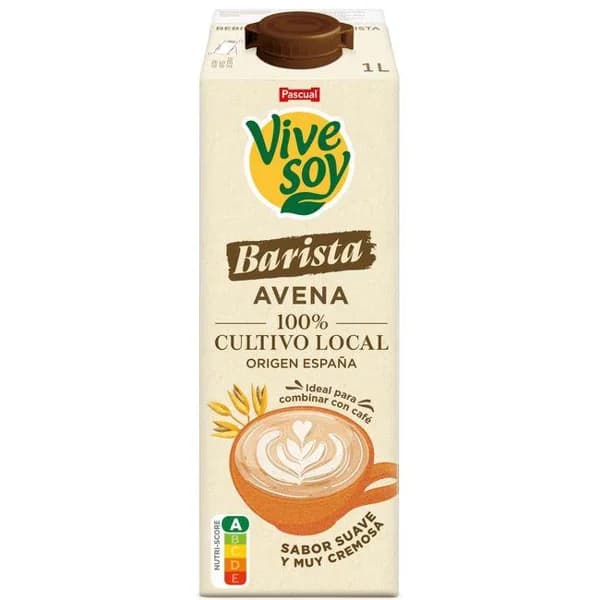 Bebida vegetal de avena barista VIVESOY, brik 1 litro - 1 l - Imagen del producto en Findit