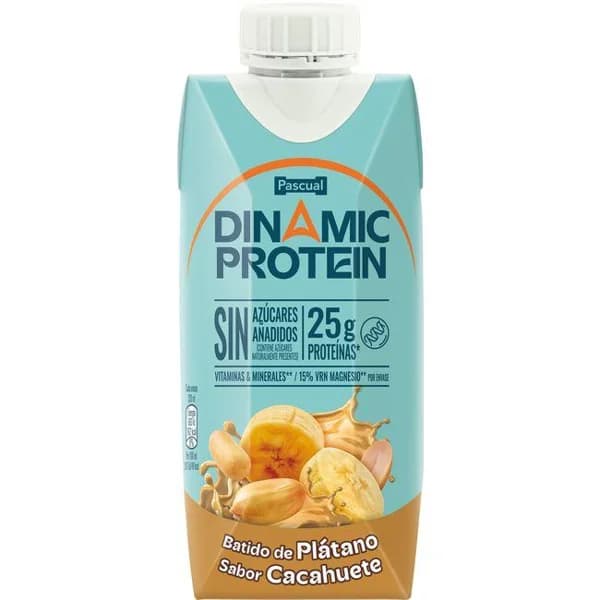 Batido proteico life de plátano y cacahuete DINAMIC, brik 330 ml - 0.33 l - Imagen del producto en Findit