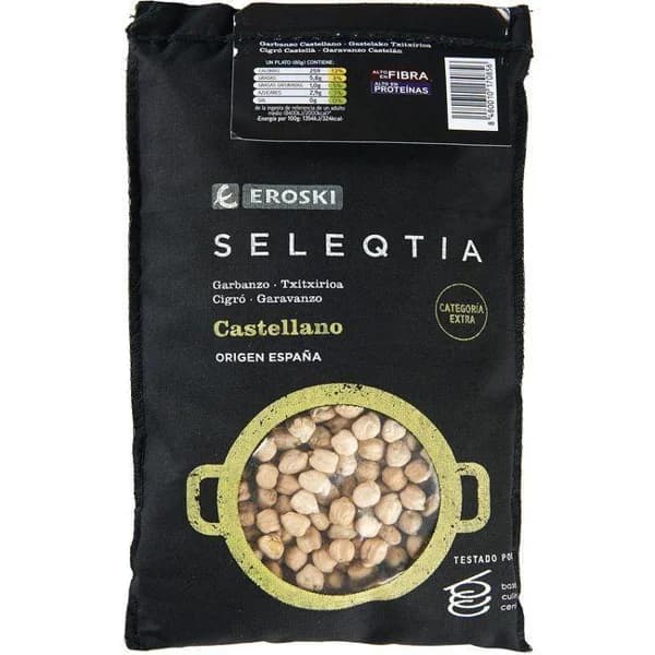 Garbanzo castellano Eroski SELEQTIA, saco 500 g - 0.5 kg - Imagen del producto en Findit