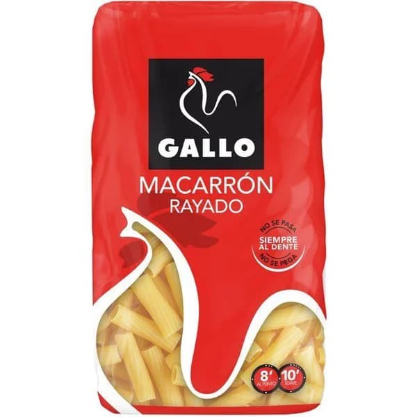 Macarrón rayado GALLO, paquete 450 g - 0.45 kg - Imagen del producto en Findit