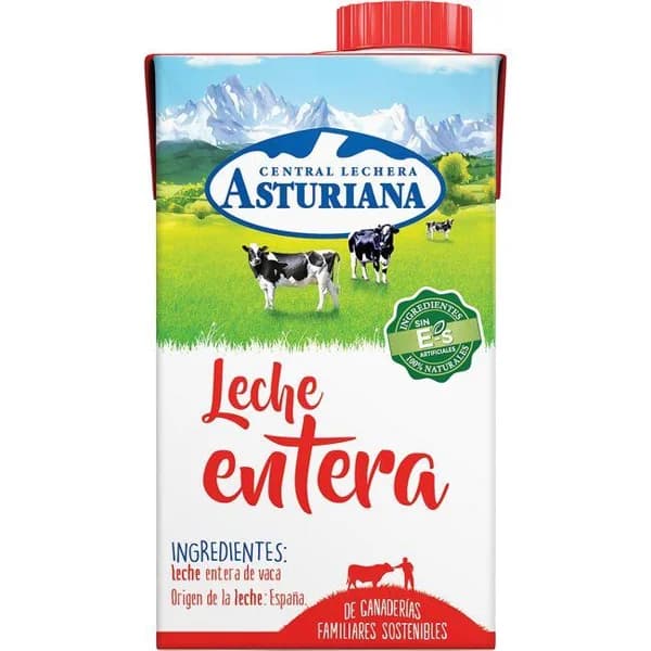 Leche entera ASTURIANA, brik 50 cl - 0.5 l - Imagen del producto en Findit