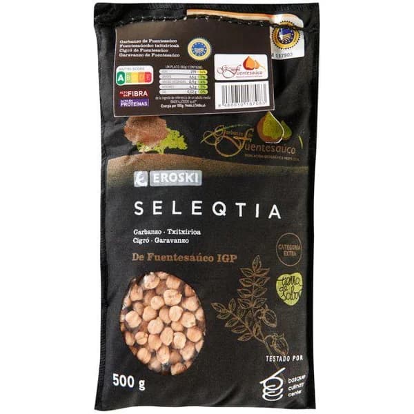 Garbanzo I.G.P. Fuentesauco Eroski SELEQTIA, saco 500 g - 0.5 kg - Imagen del producto en Findit