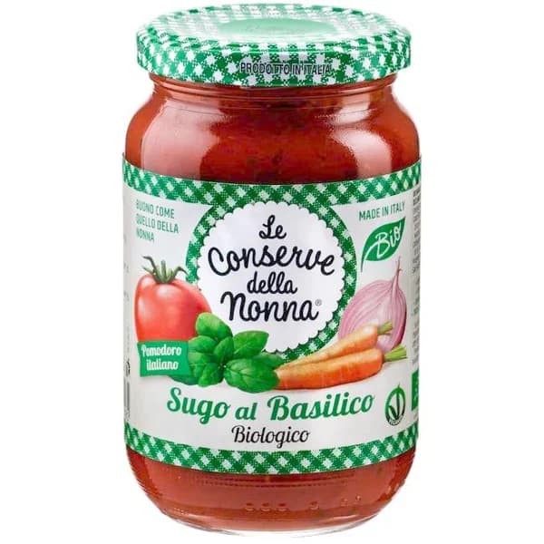 Salsa basilico bio CONSERVA DE LA NONA, frasco 350 g - 1 ud - Imagen del producto en Findit