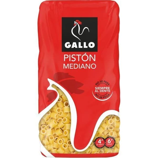 Pasta pistón mediano GALLO, paquete 450 g - 0.45 kg - Imagen del producto en Findit