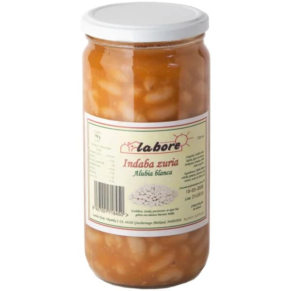 Alubia blanca cocida LABORE, frasco 720 g - 0.72 kg - Imagen del producto en Findit