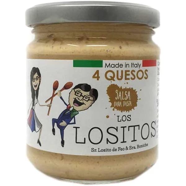 Salsa 4 quesos LOS LOSITOS, frasco 180 g - 0.18 kg - Imagen del producto en Findit