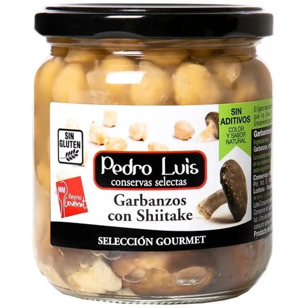 Garbanzos c/ shiitake selección gourmet PEDRO LUIS, frasco 250 g - 0.25 kg - Imagen del producto en Findit