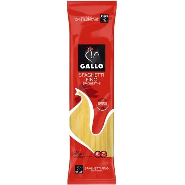 Spaguetti Nº 2 GALLO, paquete 450 g - 0.45 kg - Imagen del producto en Findit