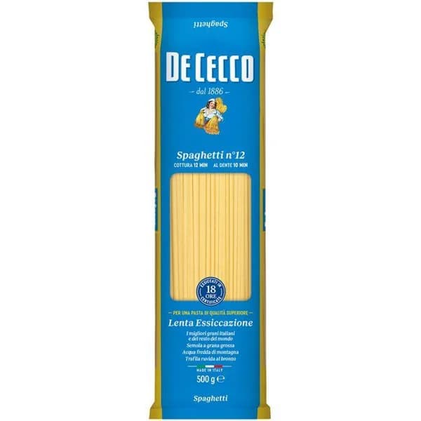 Pasta Spaghettini Nº 12 DE CECCO, paquete 500 g - 0.5 kg - Imagen del producto en Findit