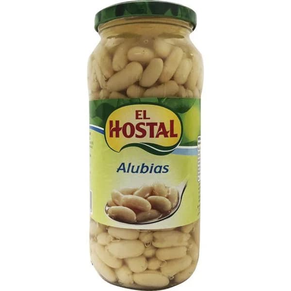 Alubia blanca cocida EL HOSTAL, frasco 400 g - 0.4 kg - Imagen del producto en Findit