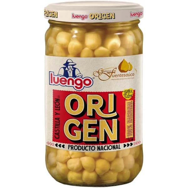 Garbanzo Fuentesauco cocido LUENGO ORIGEN, frasco 570 g - 0.57 kg - Imagen del producto en Findit