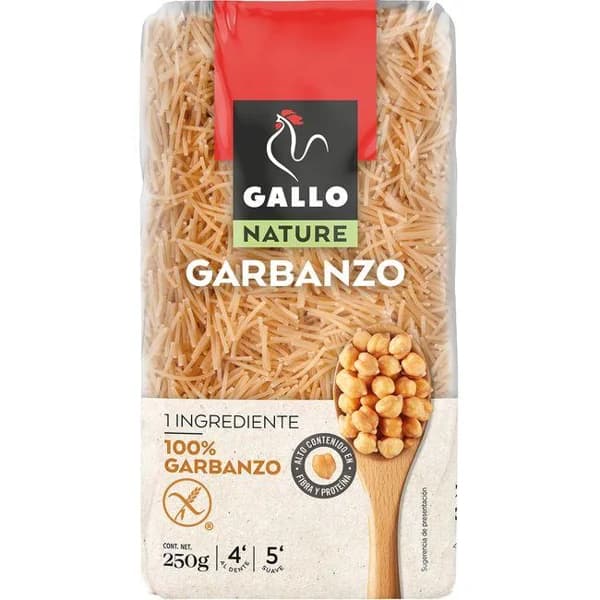 Fideo garbanzo GALLO NATURE, paquete 250 g - 0.25 kg - Imagen del producto en Findit