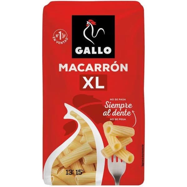 Macarrón XL GALLO, paquete 450 g - 0.45 kg - Imagen del producto en Findit