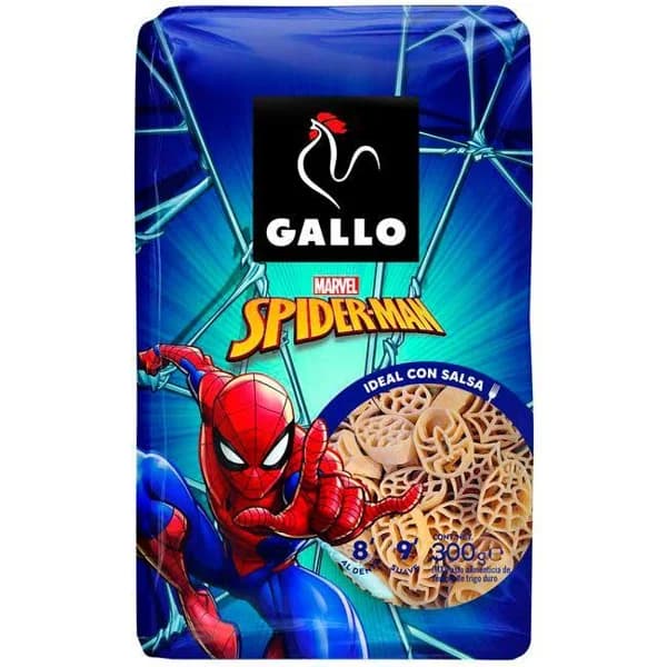 Pasta Marvel Spiderman GALLO, paquete 300 g - 0.3 kg - Imagen del producto en Findit