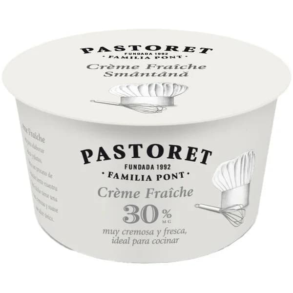 Crema fresca fermentada 30% mg EL PASTORET, tarrina 170 g - 0.17 kg - Imagen del producto en Findit