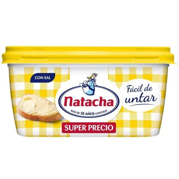 Margarina untable vegetal con sal NATACHA, tarrina 450 g - 0.45 kg - Imagen del producto en Findit