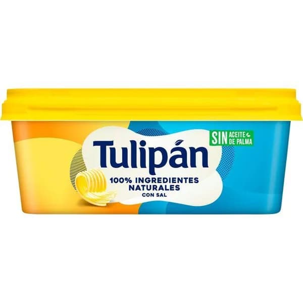 Margarina vegetal con sal y sin palma TULIPÁN, tarrina 225 g - 0.23 kg - Imagen del producto en Findit