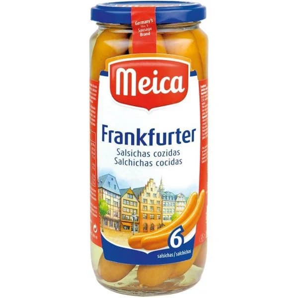 Salchichas Frankfurter MEICA, 6 uds, frasco 250 g - 0.25 kg - Imagen del producto en Findit