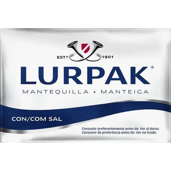 Mantequilla con sal LURPAK, pastilla 200 g - 0.2 kg - Imagen del producto en Findit