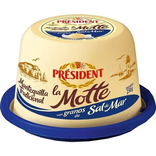 Mantequilla Motte granos de sal PRESIDENT, lata 250 g - 0.25 kg - Imagen del producto en Findit