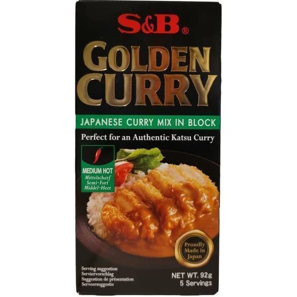 Gold curry japones picante en pastillas S&B, paquete 92 g - 0.09 kg - Imagen del producto en Findit