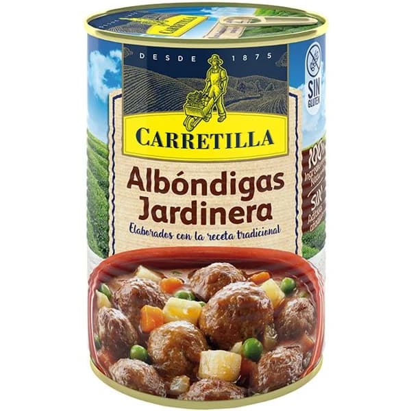 Albóndigas jardinera CARRETILLA, lata 415g - 0.42 kg - Imagen del producto en Findit