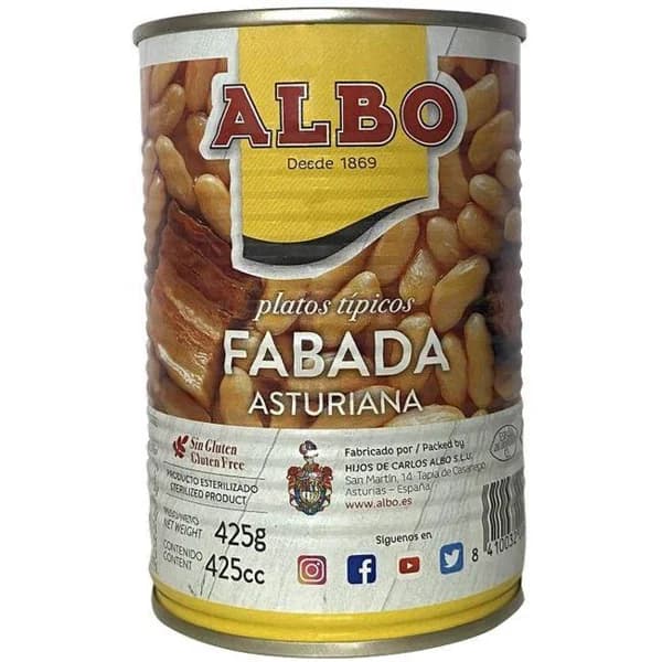 Fabada asturiana ALBO, lata 425 g - 0.43 kg - Imagen del producto en Findit