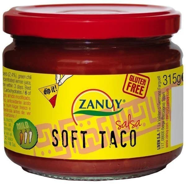 Salsa taco mexicana ZANUY, frasco 315 g - 0.32 kg - Imagen del producto en Findit