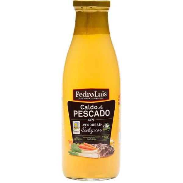 Caldo de pescado ecológico PEDRO LUIS, botella 750 ml - 0.75 l - Imagen del producto en Findit