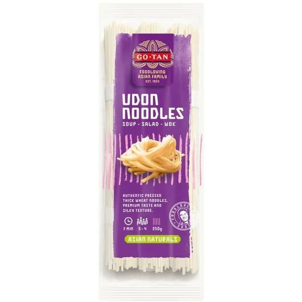 Udon Stick Noodles GO-TAN, paquete 250 g - 0.25 kg - Imagen del producto en Findit