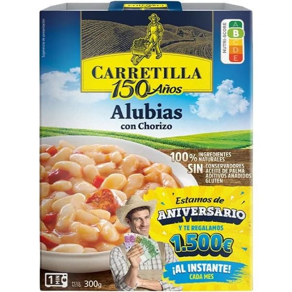 Alubias CARRETILLA, bandeja 300 g - 0.3 kg - Imagen del producto en Findit