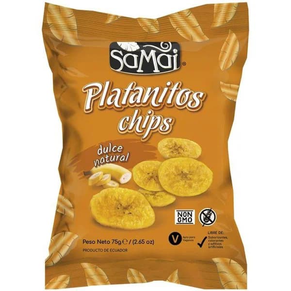 Chifles dulces SAMAI, bolsa 75 g - 0.08 kg - Imagen del producto en Findit