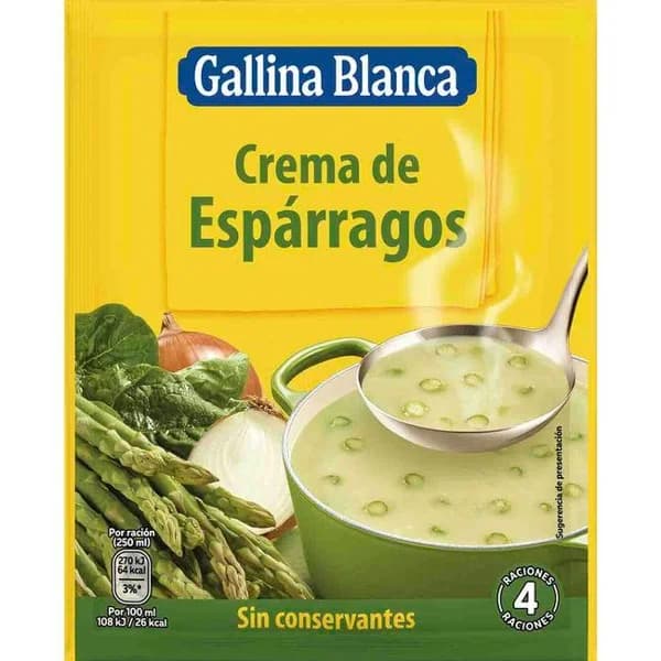 Crema de espárragos GALLINA BLANCA, sobre 75 g - 0.08 kg - Imagen del producto en Findit