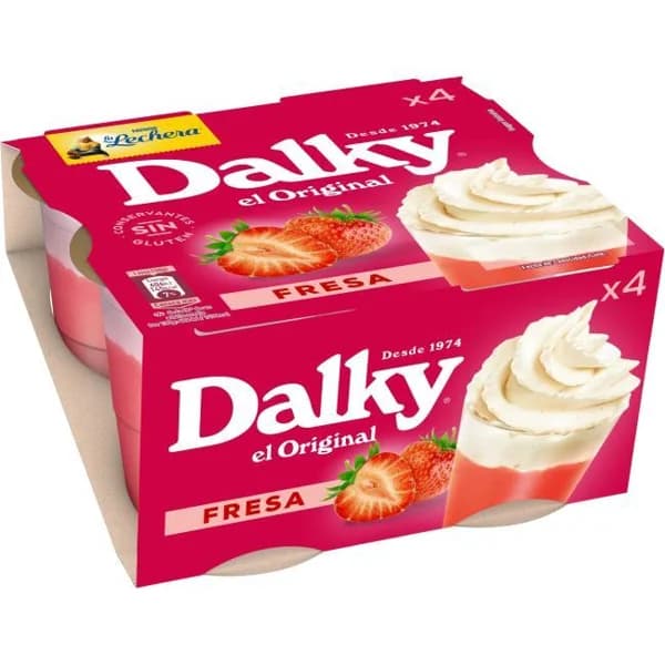Dalky sabor fresa-nata LA LECHERA, pack 4x100 g - 1 ud - Imagen del producto en Findit