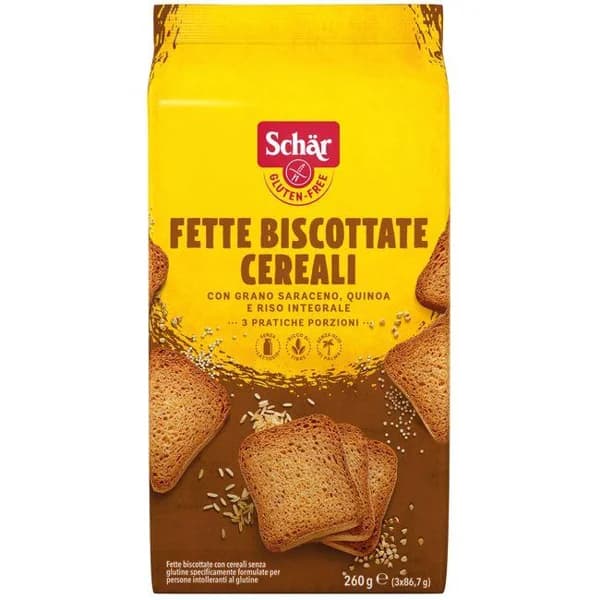 Fette biscottate cereali sin gluten SCHAR, paquete 260 g - 0.26 kg - Imagen del producto en Findit