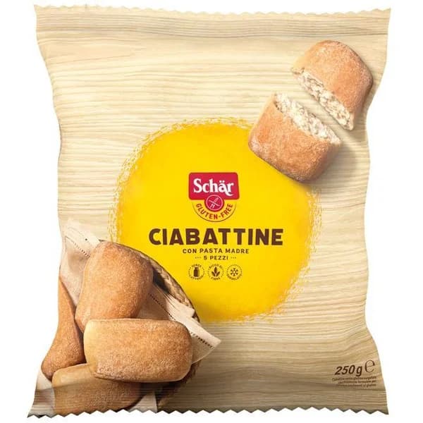 Ciabattine sin gluten SCHAR, paquete 250 g - 0.25 kg - Imagen del producto en Findit