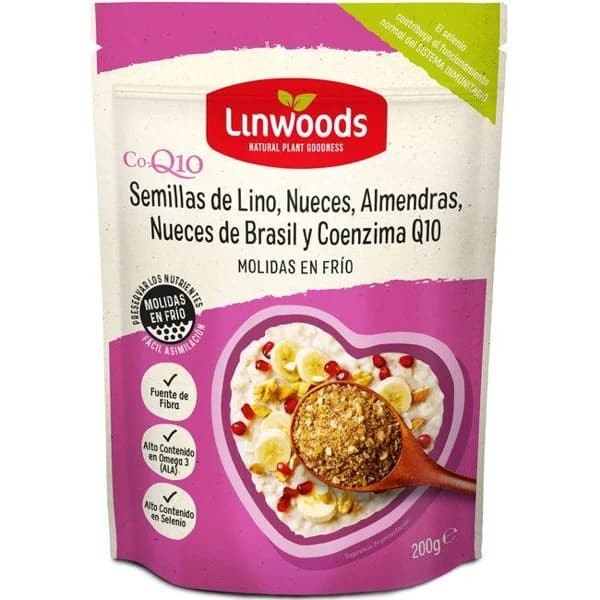 Semillas de lino, nueces y almendrasLINWOODS, bolsa 200 g - 0.2 kg - Imagen del producto en Findit