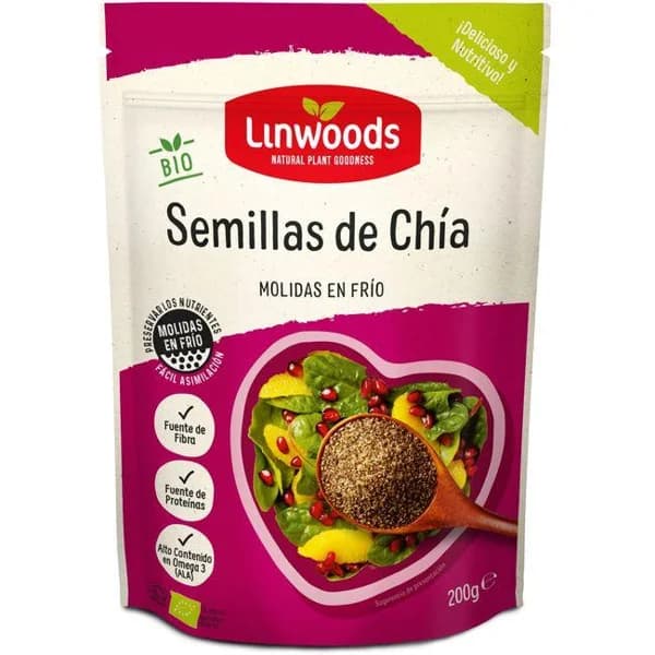 Semillas de chía molidas bio LINWOODS, bolsa 200 g - 0.2 kg - Imagen del producto en Findit