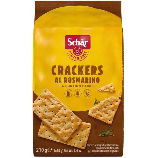 Crackers al rosmarino sin gluten SCHAR, paquete 210 g - 0.21 kg - Imagen del producto en Findit