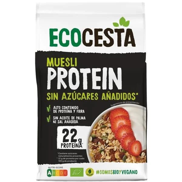 Muesli protein sin azúcares añadidos bio ECOCESTA, bolsa 375 g - 0.38 kg - Imagen del producto en Findit