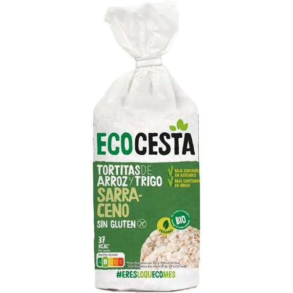 Tortitas de arroz y trigo sarraceno bio ECOCESTA, paquete 115 g - 0.12 kg - Imagen del producto en Findit